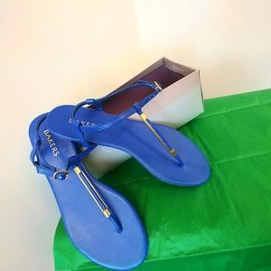 Blue flat sandals